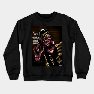 Judge Dredd “Public Service Announcement” Judge Death portrait (digital) Crewneck Sweatshirt